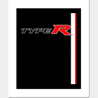 FK8 Type R Championship white racing stripe Posters and Art